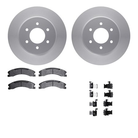DYNAMIC FRICTION CO 4512-67157, Geospec Rotors with 5000 Advanced Brake Pads includes Hardware, Silver 4512-67157
